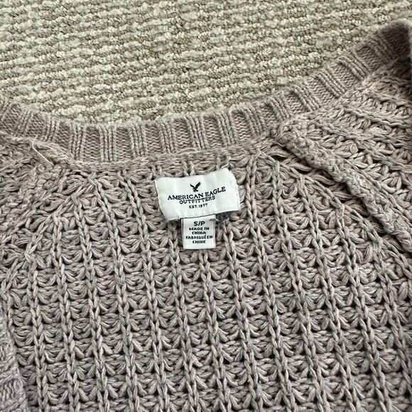 American eagle Y2K fitted v neck button up 2000s Elena Gilbert henley sweater - Picture 8 of 8